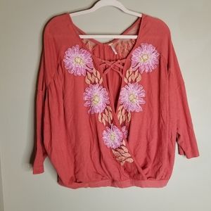 Free people deep v top